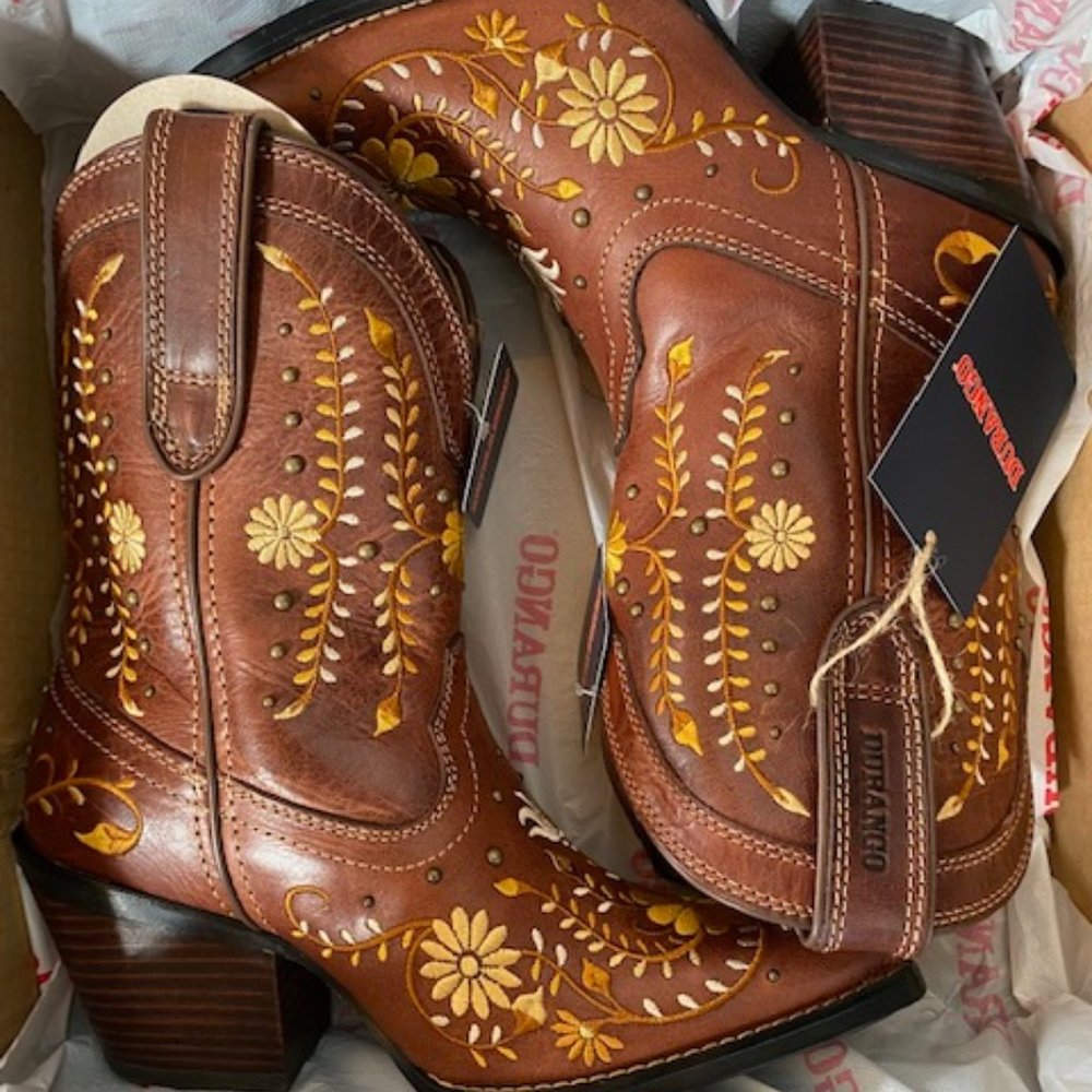 Durango Crush Women’s Golden Wildflower Western Boot; US 6.5 (M)